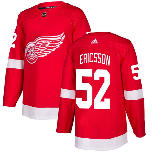 Adidas Men Detroit Red Wings #52 Jonathan Ericsson Red Home Authentic Stitched NHL Jersey